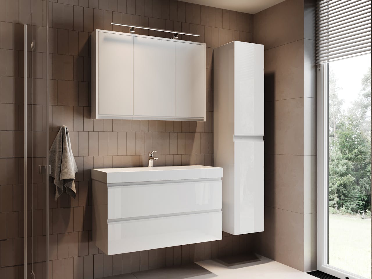 Mebel do zadań specjalnych w niewielkiej łazience
